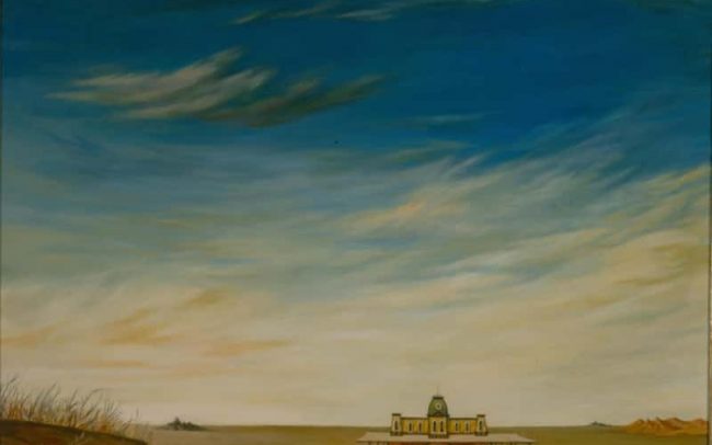 The Station, Oil on board, 24. 875×29.875 inches, 1969