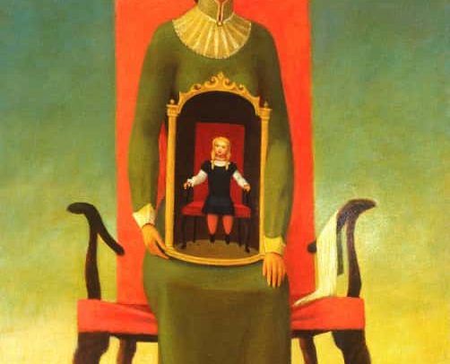 Mother and Child II, Oil on board, 22 x 14 inches, 1980