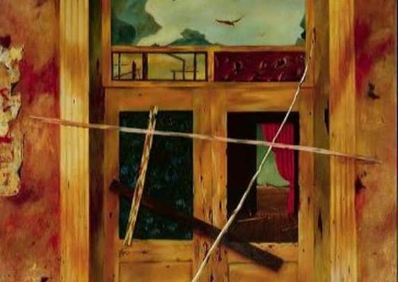 Wyatt Earp Saloon, Oil on board, 37×27 inches, 1957